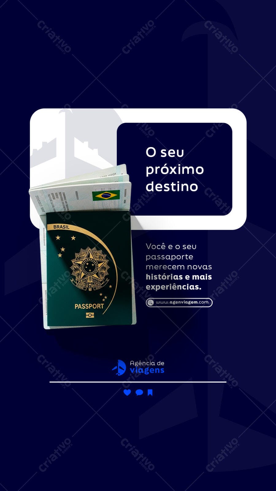 Post para Agência de Viagens PSD Editável