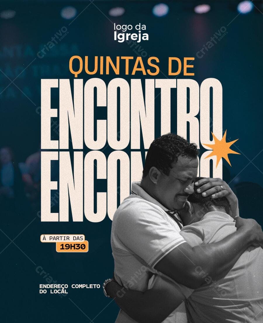 Flyer para Encontro na Igreja PSD Editável