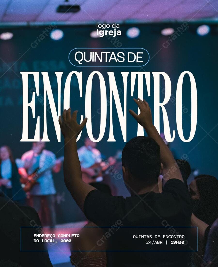 Flyer para Encontro na Igreja PSD Editável