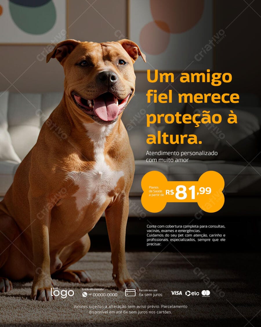 Flyer para Plano de Saúde Pet PSD Editável