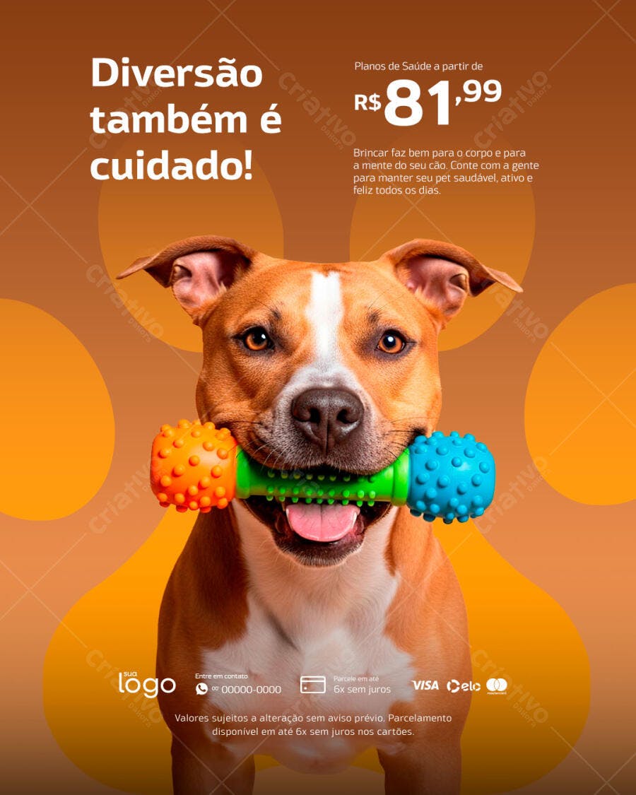 Flyer para Plano de Saúde Pet PSD Editável