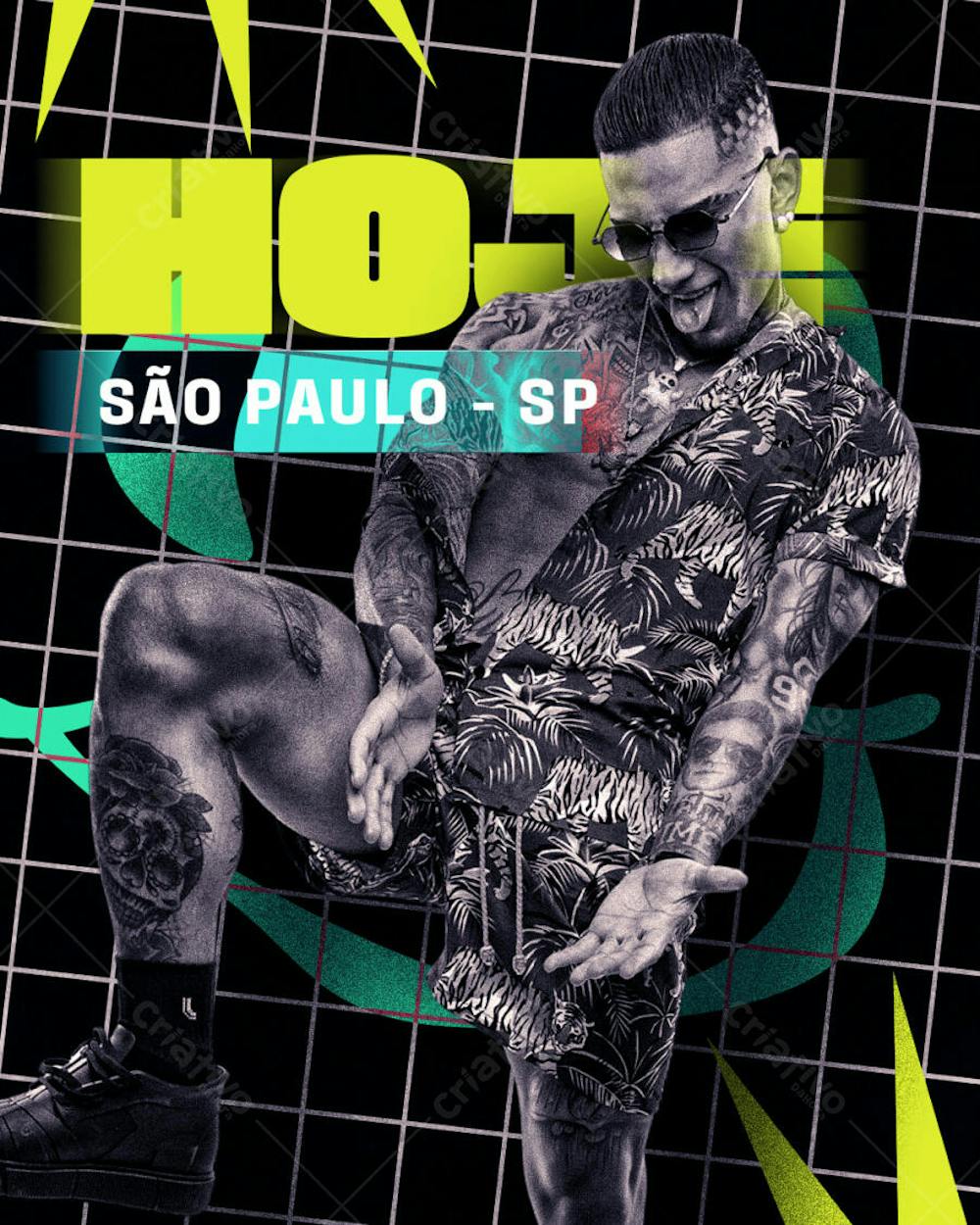 AGENDA DE SHOWS ARTISTA DE FUNK MC DYNHO ALVES PARA FEED PSD EDITÁVEL