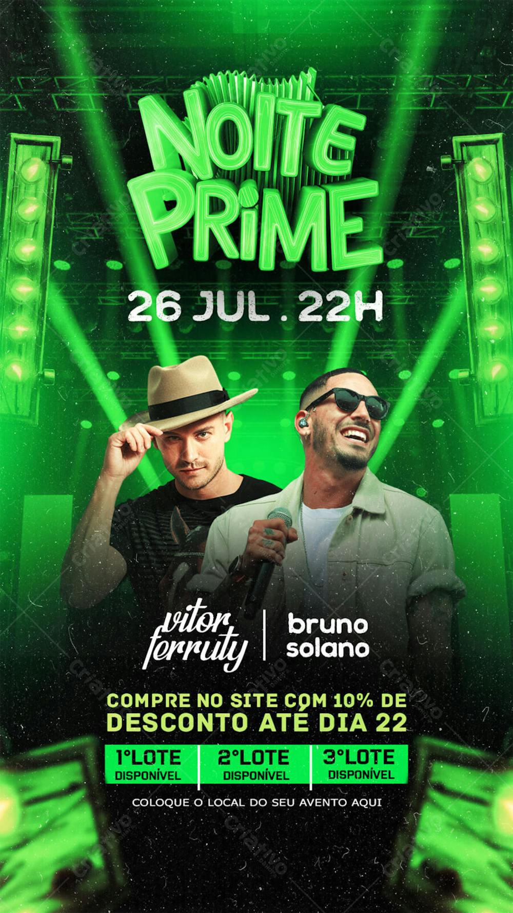 SHOWS EVENTOS FESTAS BALADA FLYER PARA ARTISTAS NOITE PRIME STORIES
