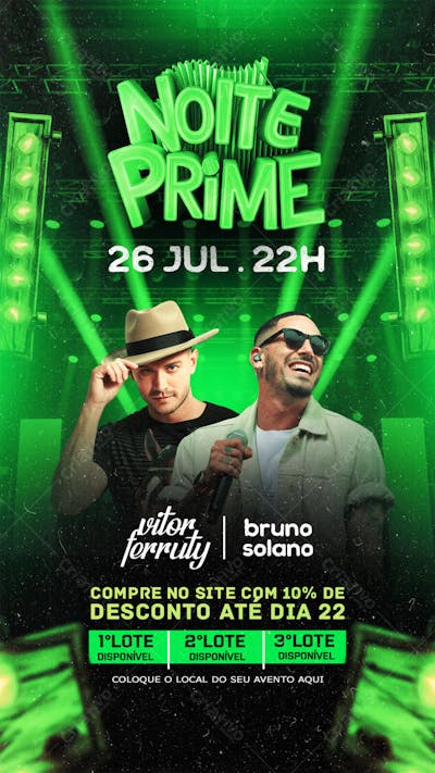 SHOWS EVENTOS FESTAS BALADA FLYER PARA ARTISTAS NOITE PRIME STORIES