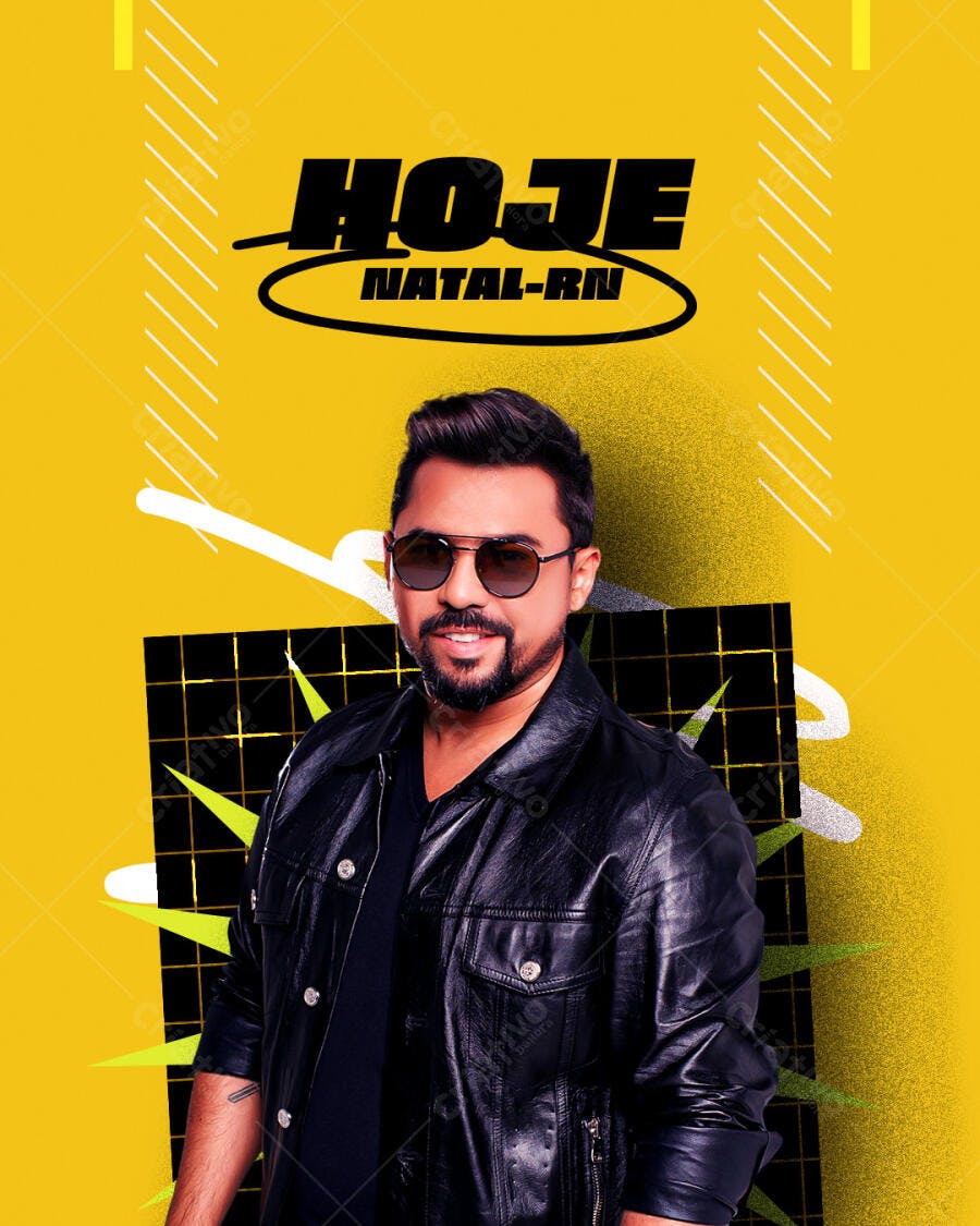Flyer para Show em Natal-RN PSD Editável