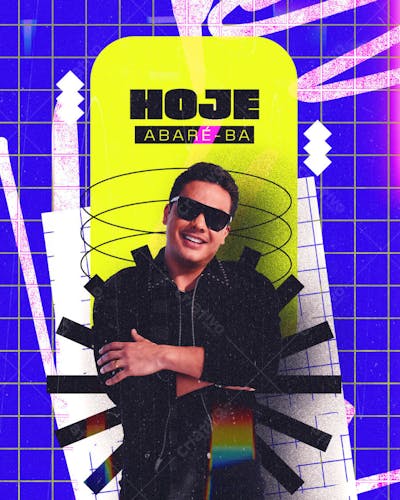 AGENDA DE SHOWS HOJE ARTISTA DE FORRÓ WESLEY SAFADÃO PARA FEED PSD EDITÁVEL