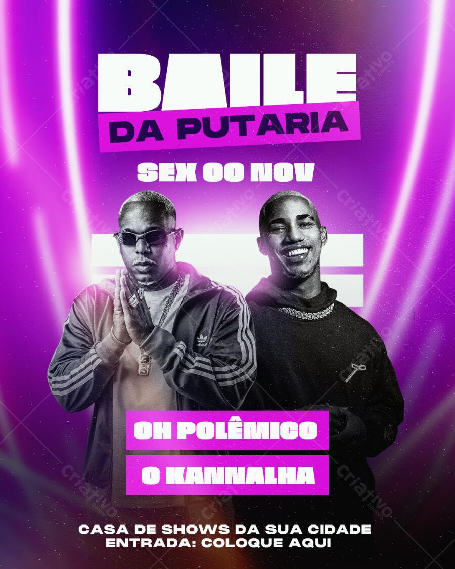 Flyer Baile da Putaria 06/11 PSD Editável