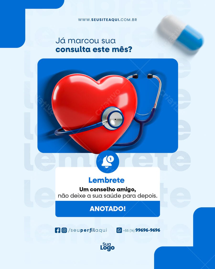 Postagem para Campanha de Saúde PSD Editável