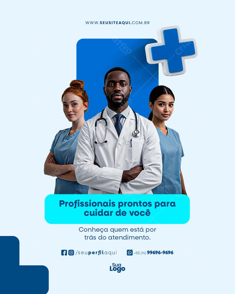 Postagem para Redes Sociais Médicas PSD Editável