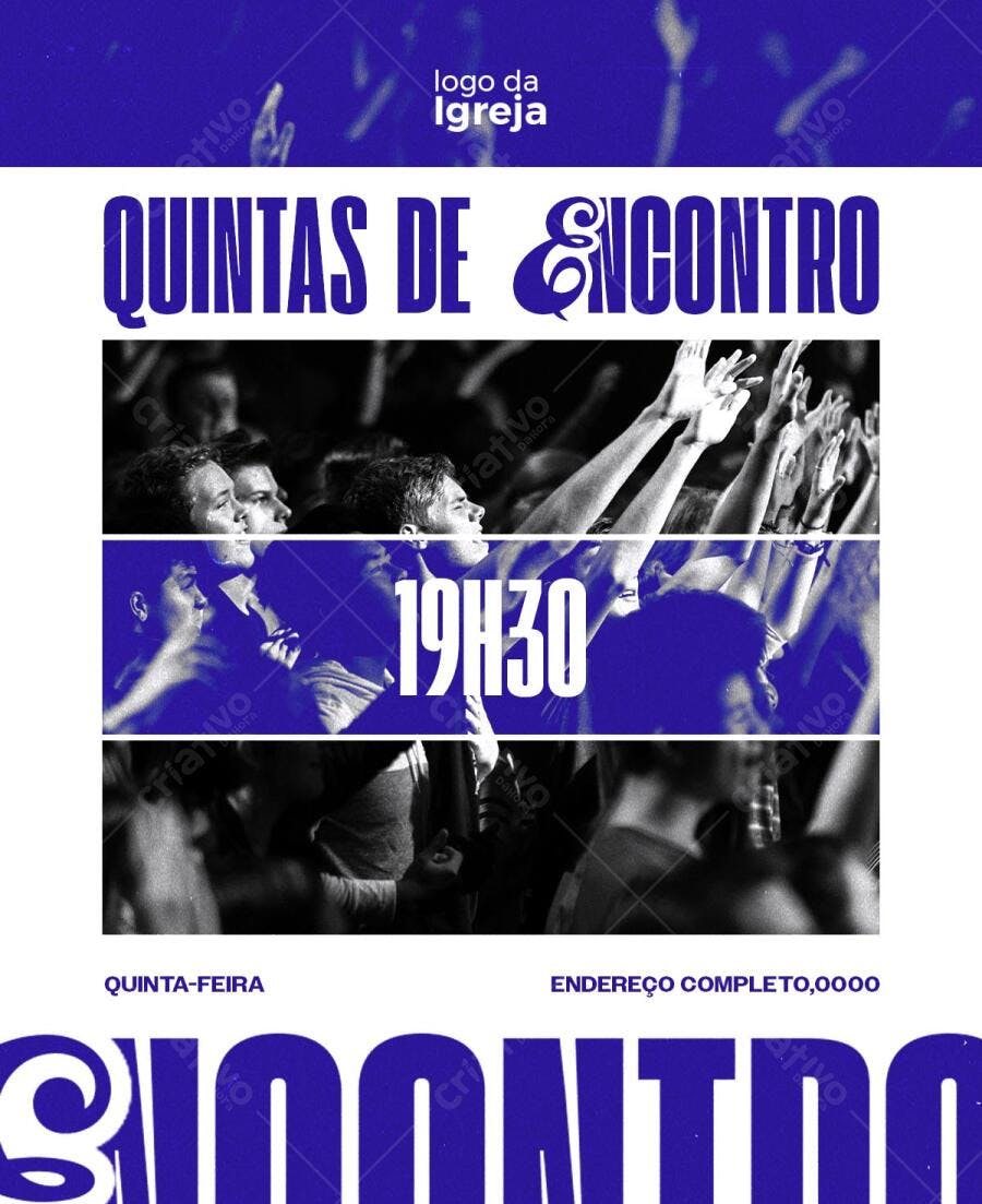 Flyer para Encontro na Igreja PSD Editável