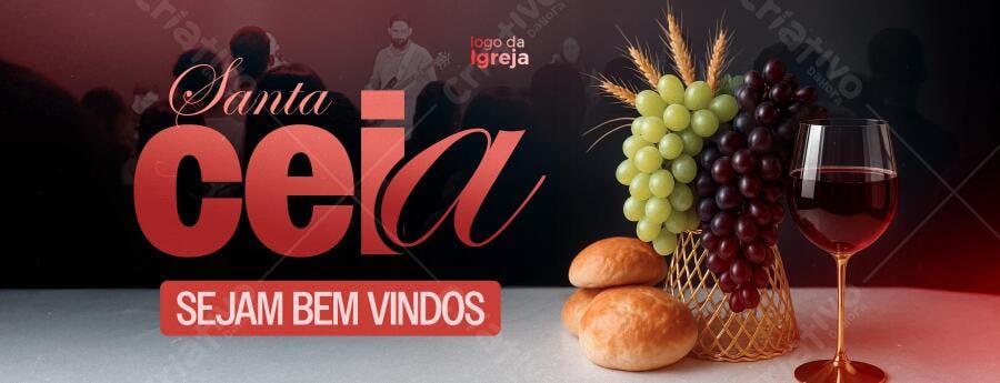 Banner Santa Ceia para Igreja PSD Editável