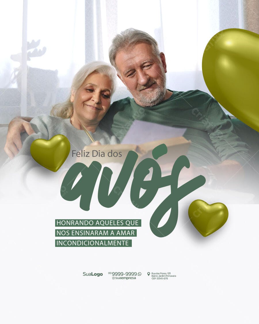 Flyer Dia dos Avós PSD Editável
