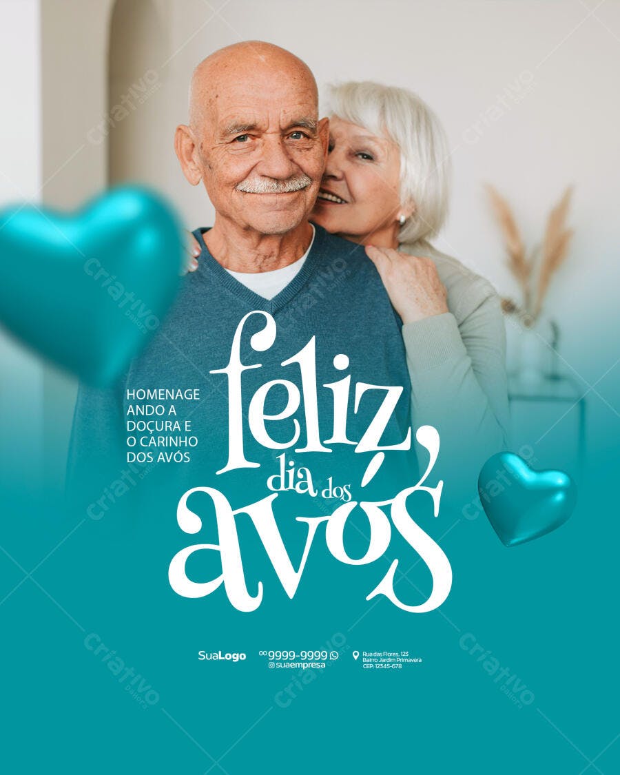 Flyer Dia dos Avós PSD Editável
