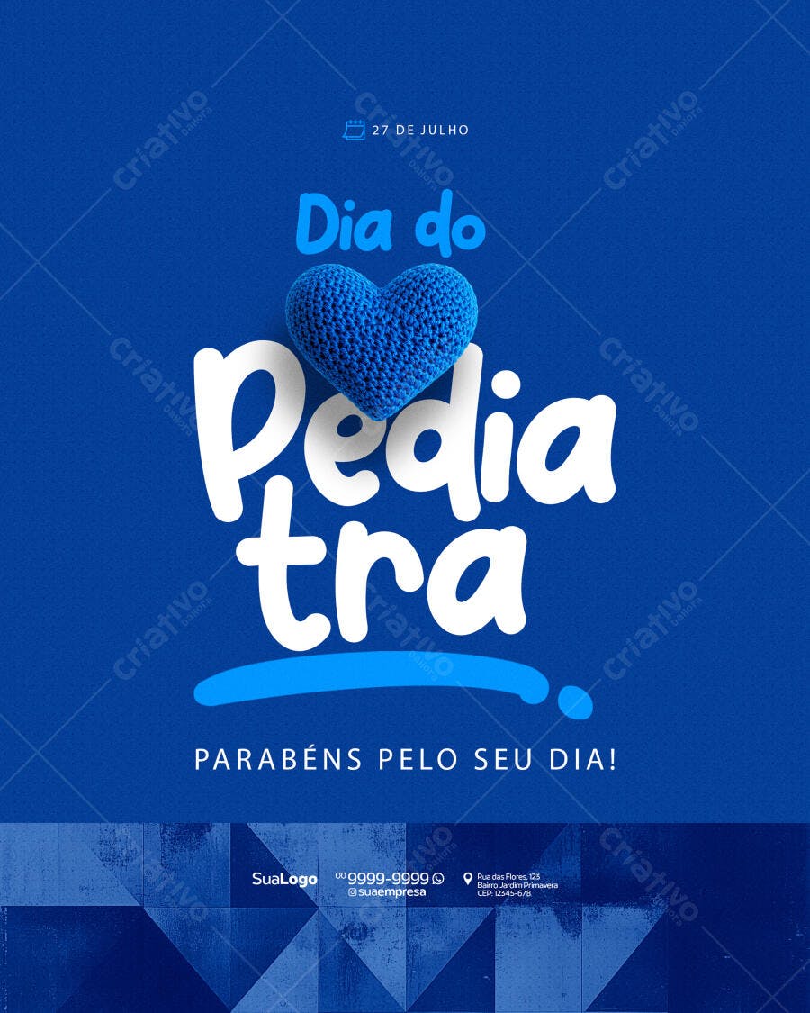Postagem Dia do Pediatra PSD Editável