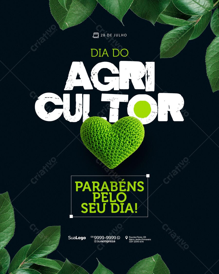 Flyer Dia do Agricultor 28 de Julho PSD Editável