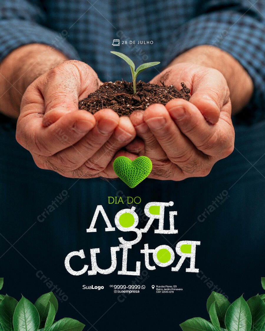Flyer Dia do Agricultor 28 de Julho PSD Editável