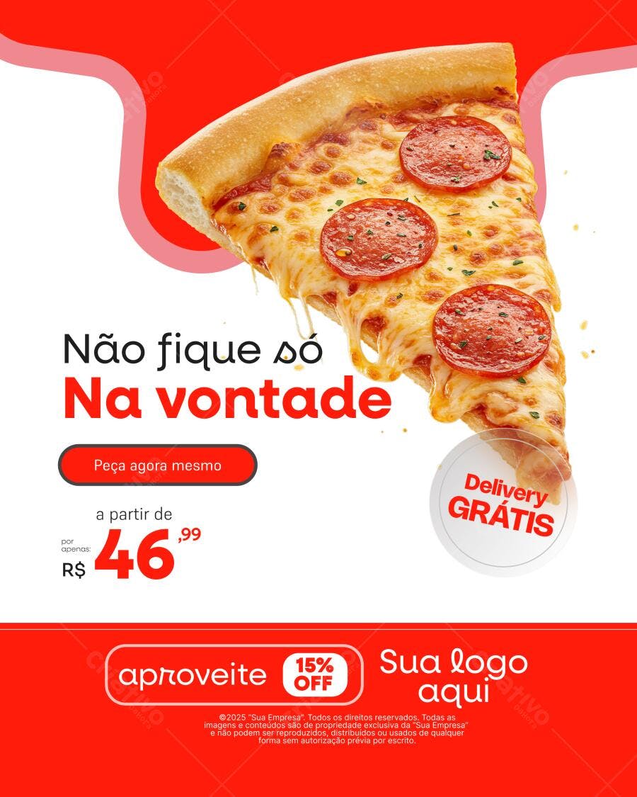 Flyer Pizza Delivery PSD Editável