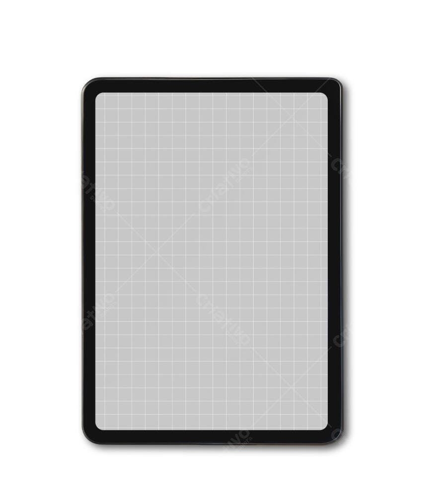 Mockup de Tablet Moderno com Tela Cinza