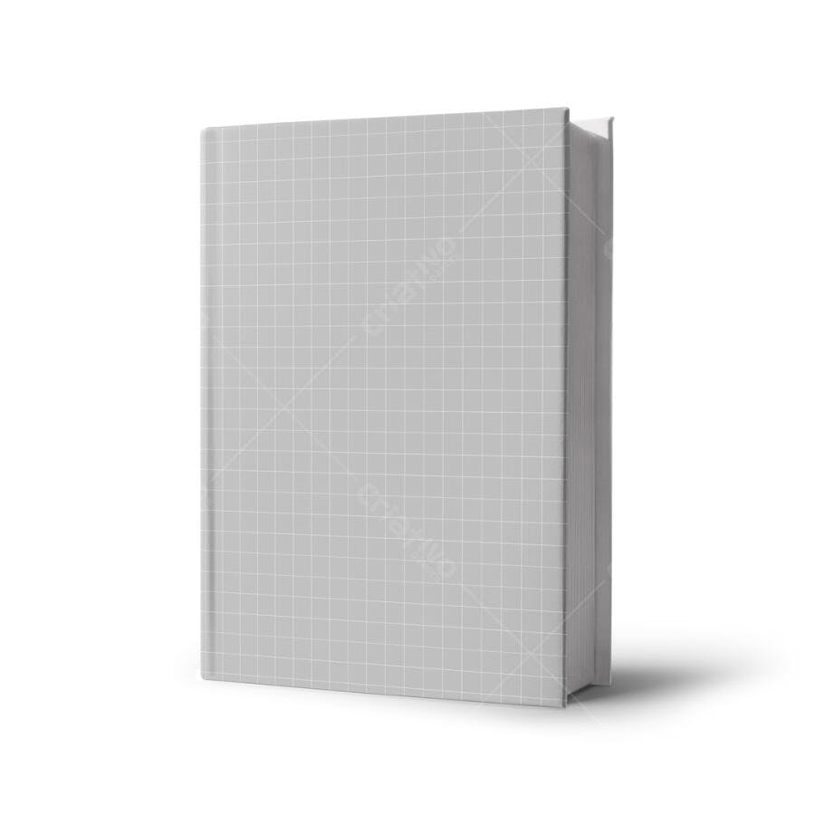 Mockup de Capa de Livro com Grade Cinza - Design Minimalista