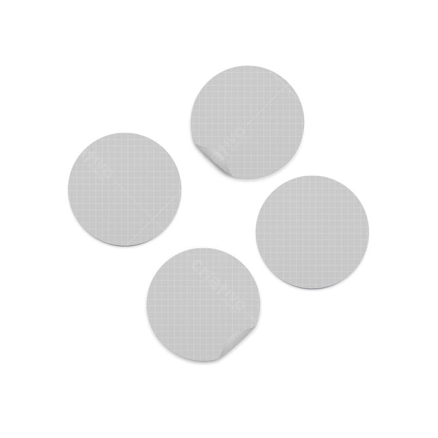 Mockup de Adesivos Redondos Cinza - Minimalista