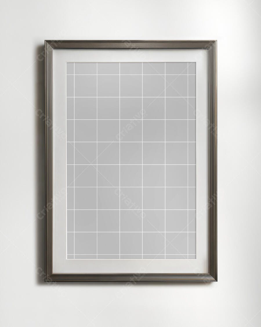 Mockup de Moldura Minimalista em Tons Cinza
