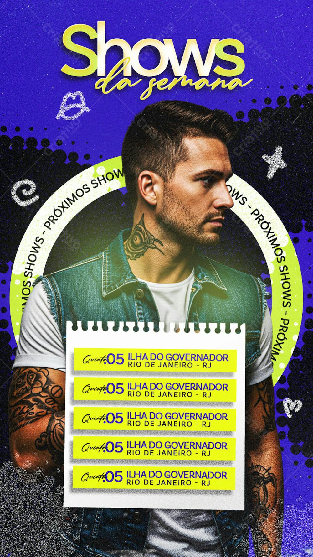 Flyer Agenda Próximos Shows Story PSD Editável03
