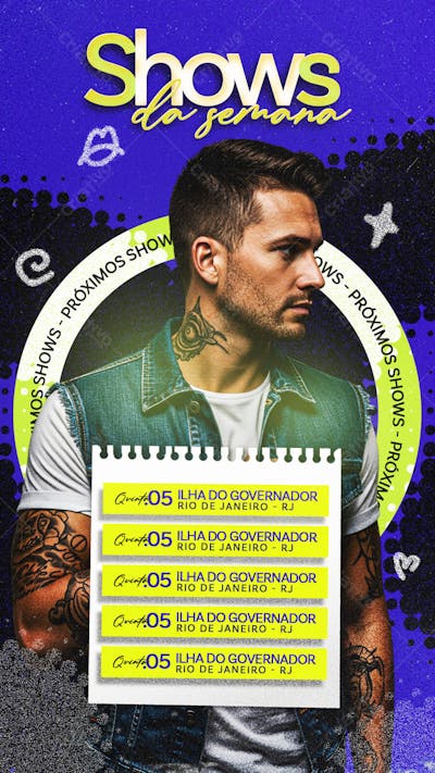 Flyer Agenda Próximos Shows Story PSD Editável03