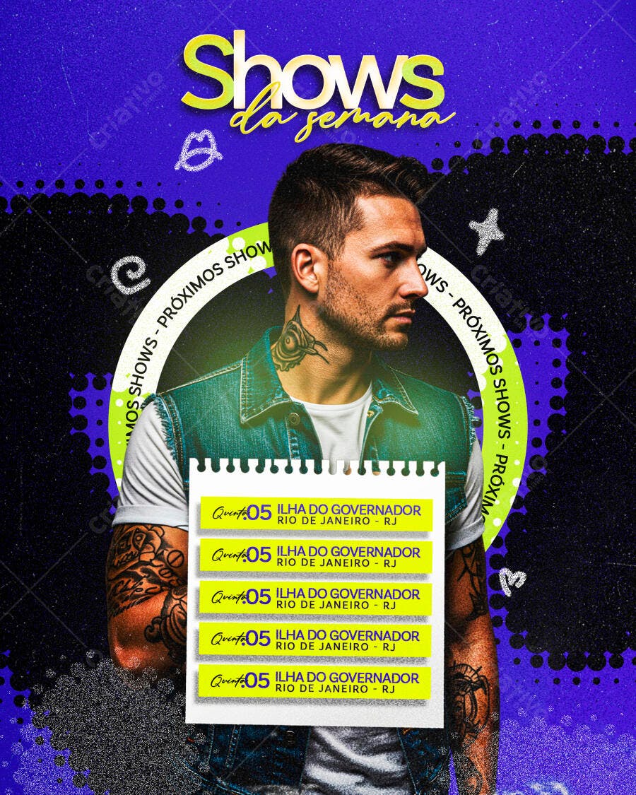 Flyer Shows Semana PSD Editável