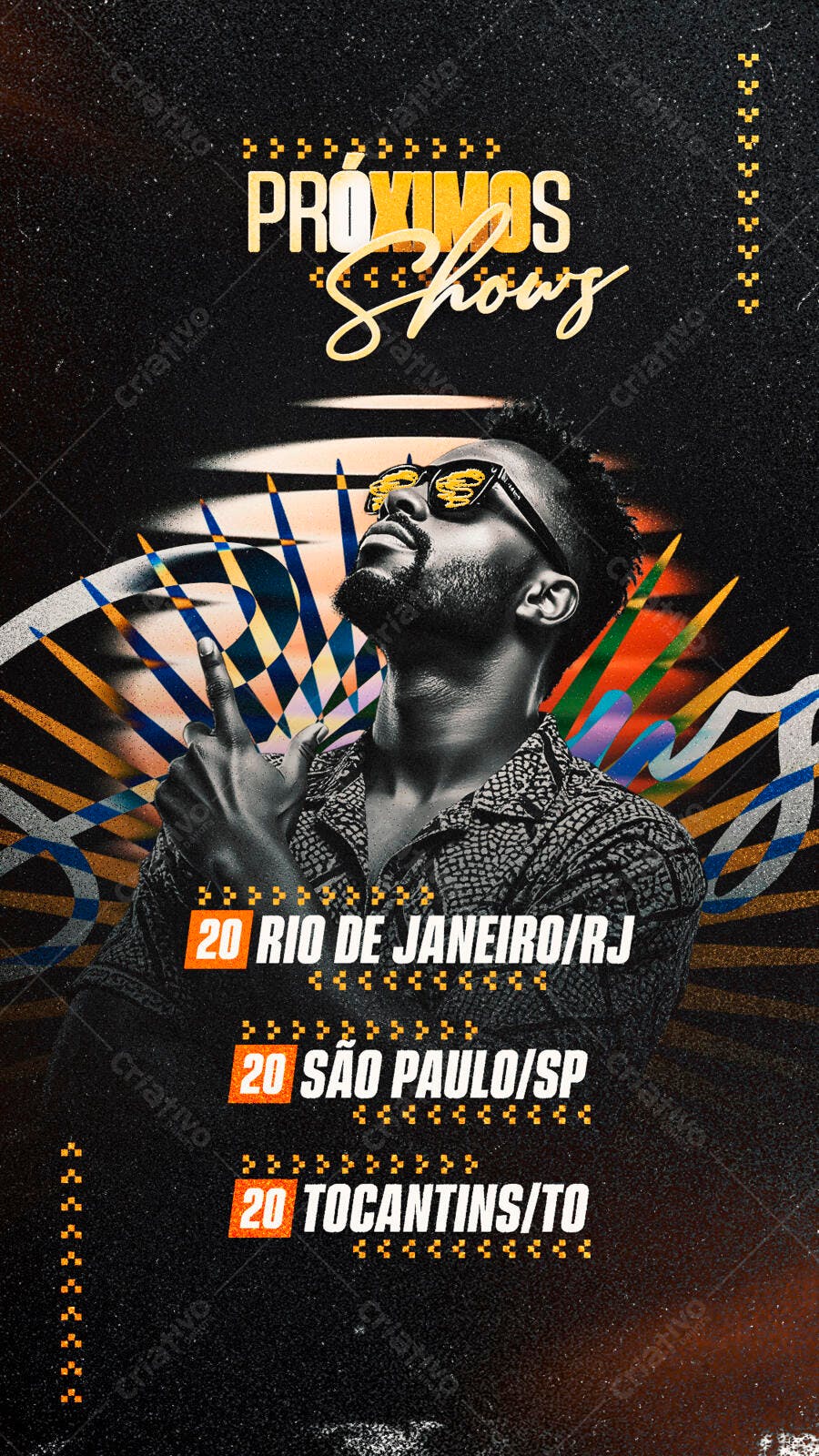 Flyer para Shows Musicais PSD Editável