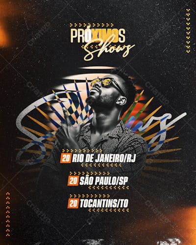 Flyer Agenda Próximos Shows Feed PSD Editável04