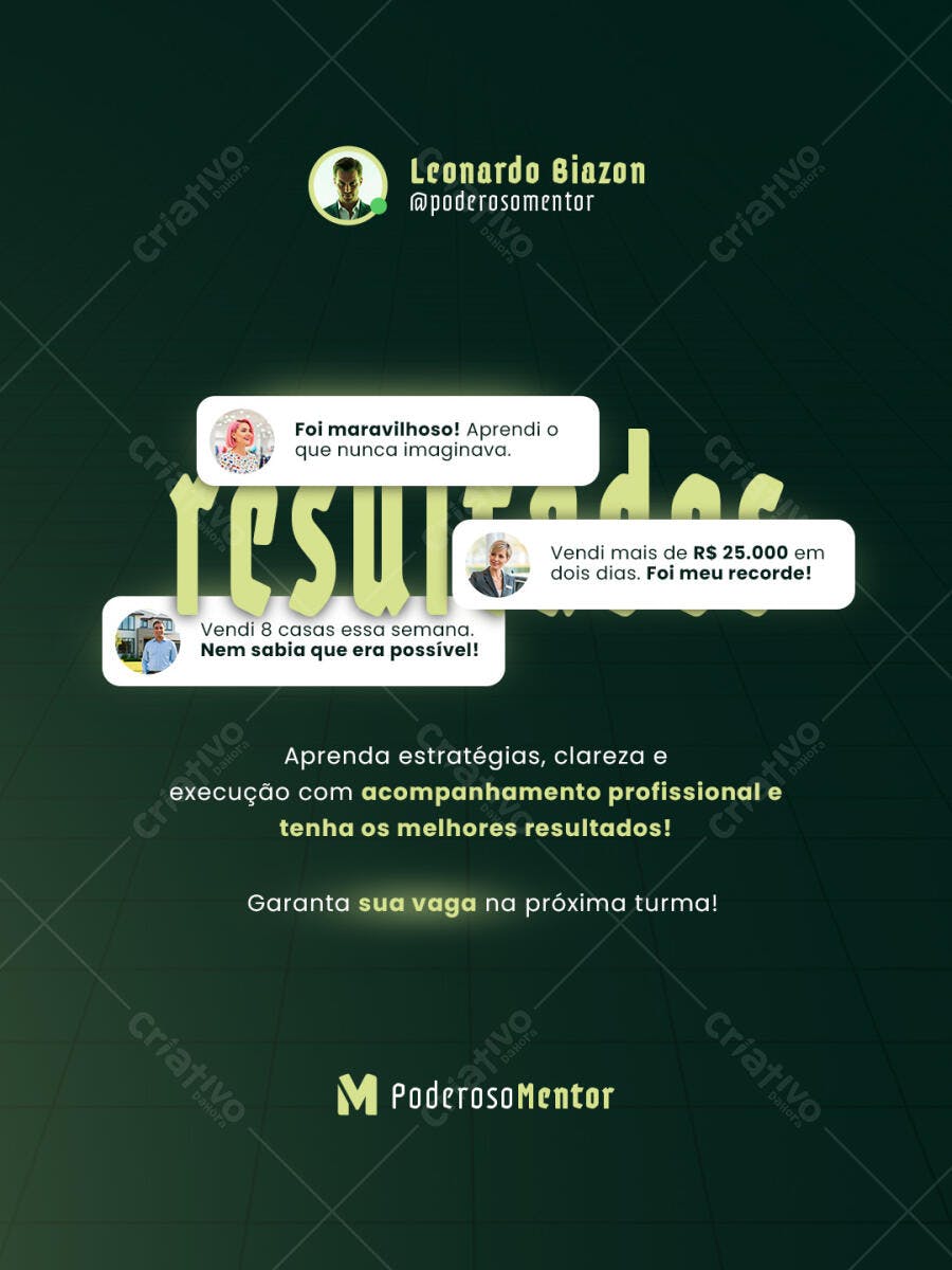 Postagem Instagram para Treinamento de Vendas PSD Editável