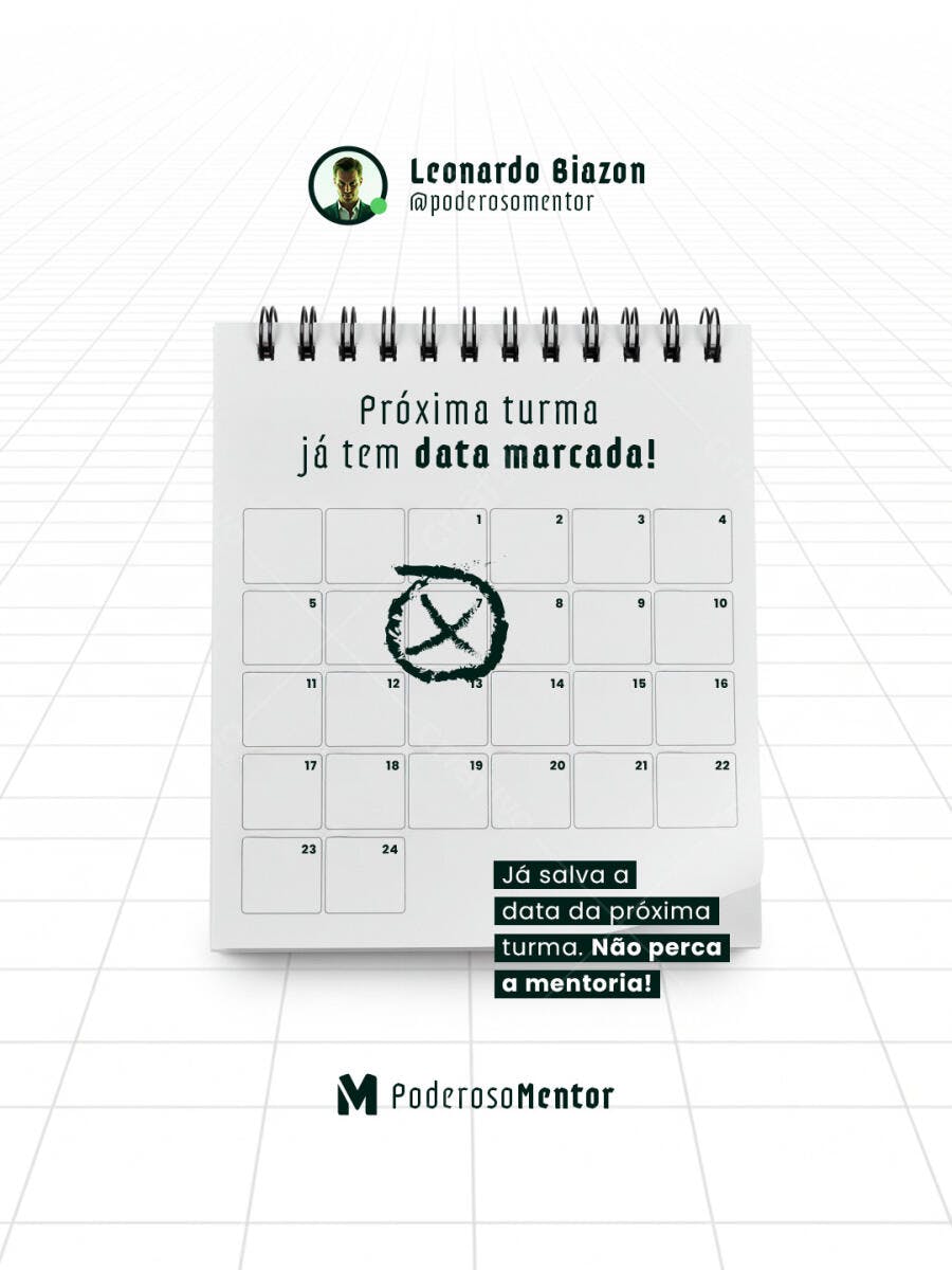 Post para Redes Sociais Anunciando Curso PSD Editável
