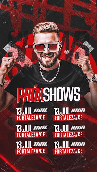 Flyer Agenda PróxShows Story PSD Editável01