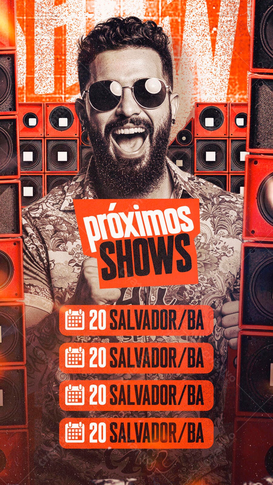 Flyer para Shows em Salvador PSD Editável