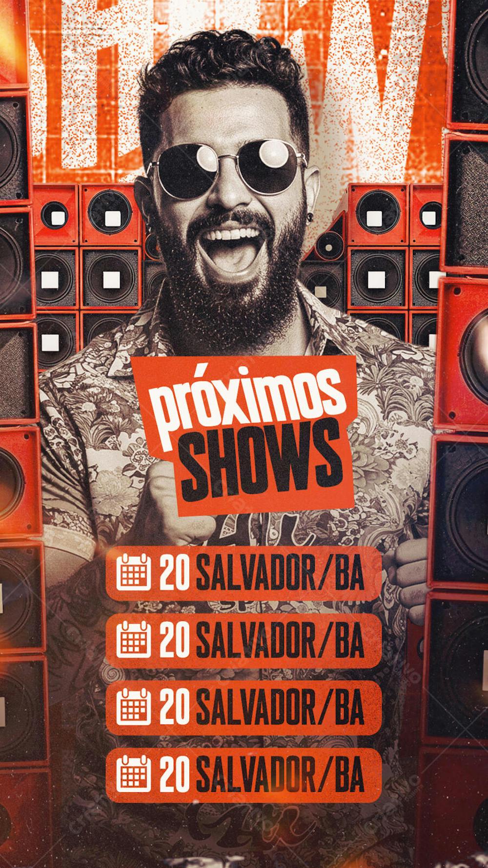 Flyer Agenda Próximos Shows Story PSD Editável01