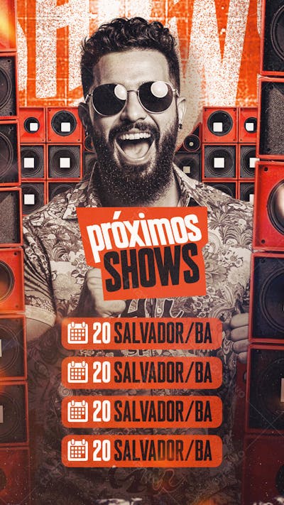 Flyer Agenda Próximos Shows Story PSD Editável01