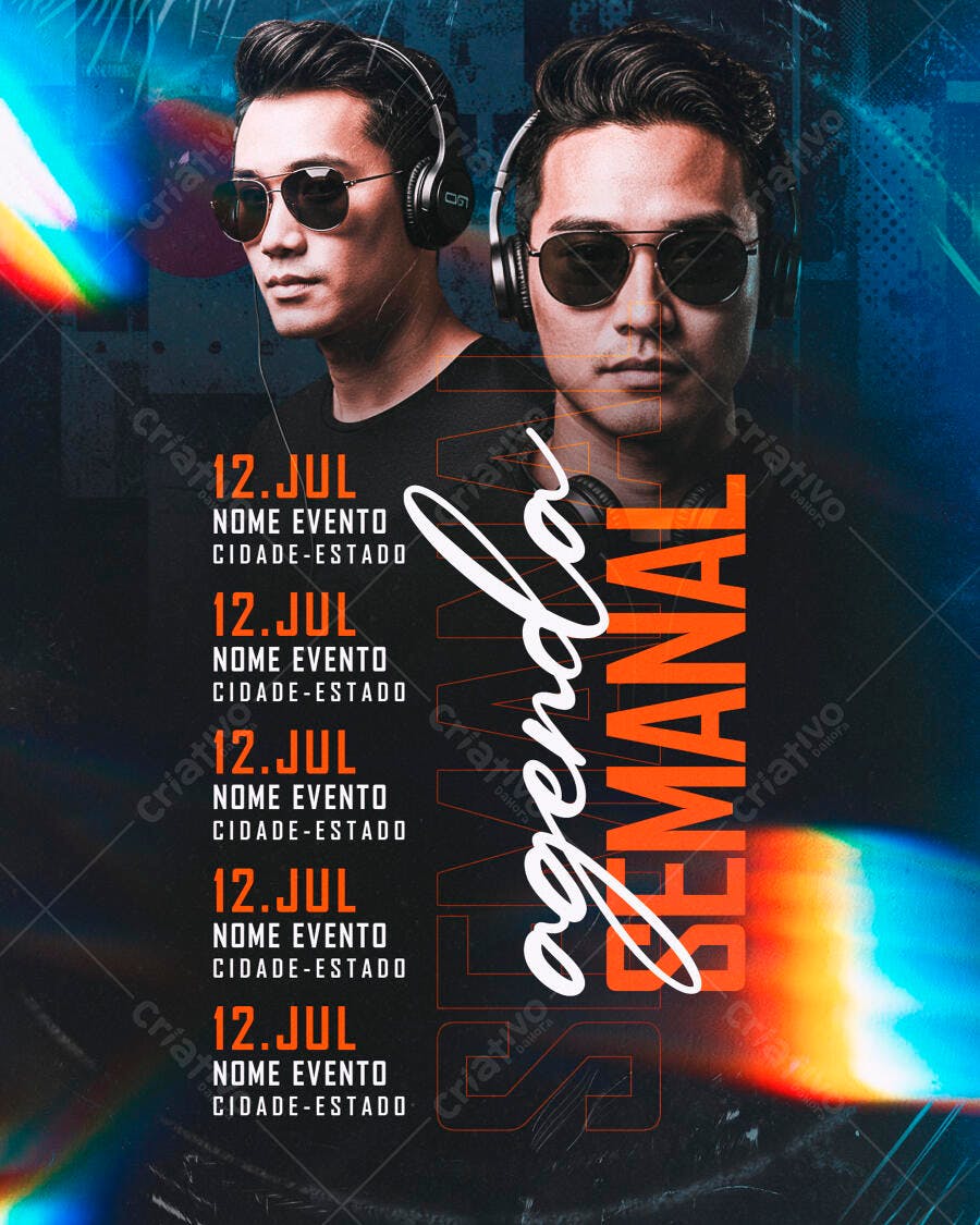 Flyer para Evento Musical 12 de Julho PSD Editável