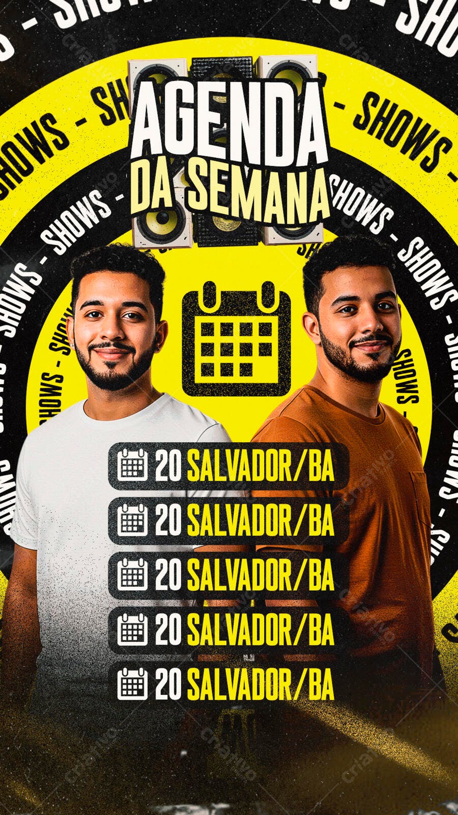 Flyer Agenda de Shows em Salvador PSD Editável