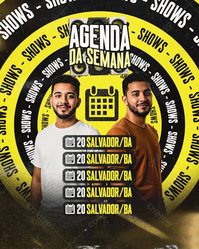 Flyer Agenda Semanal Feed PSD Editável02