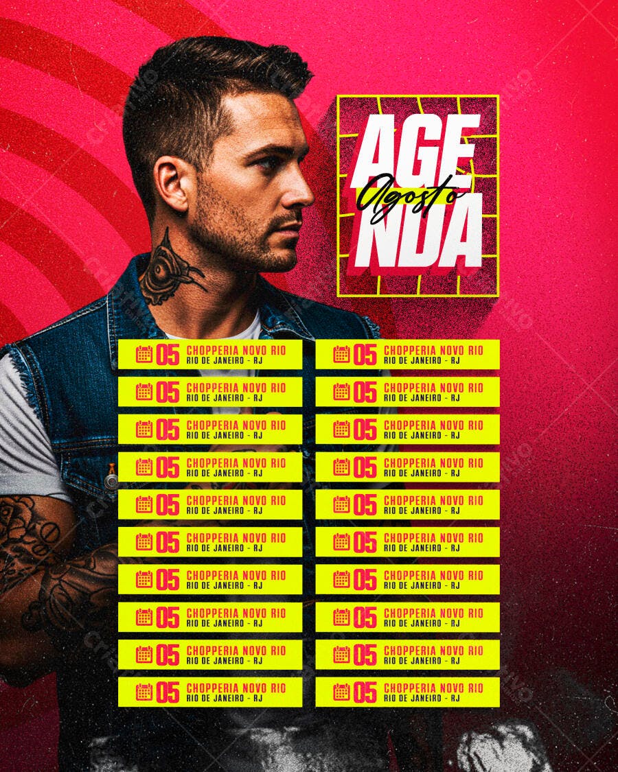 Flyer para Evento em Choperia Agosto PSD Editável