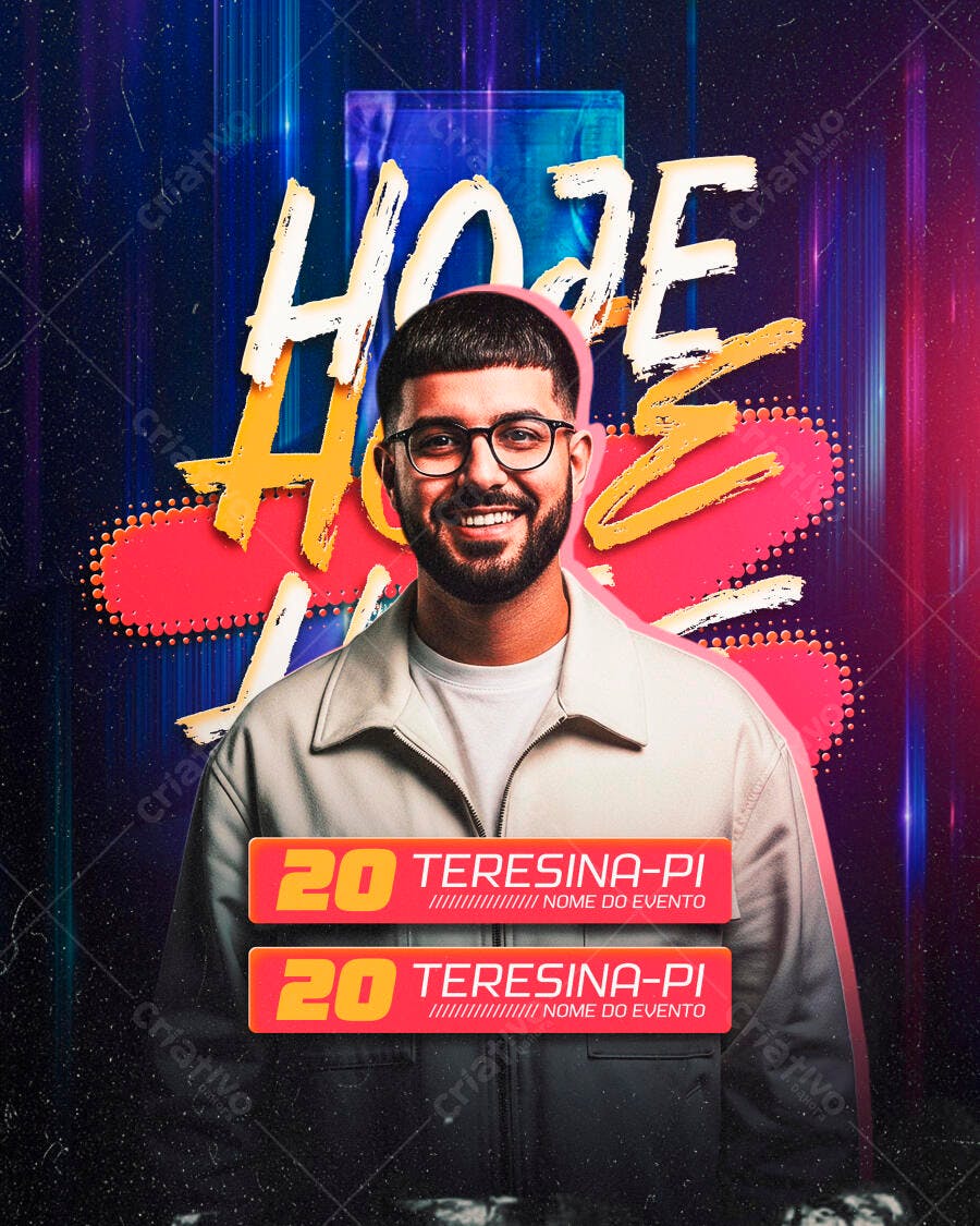 Flyer para Evento Musical em Teresina-PI PSD Editável