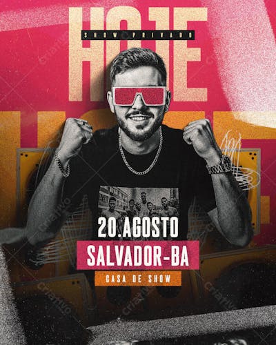 Flyer Agenda Hoje Feed PSD Editável02
