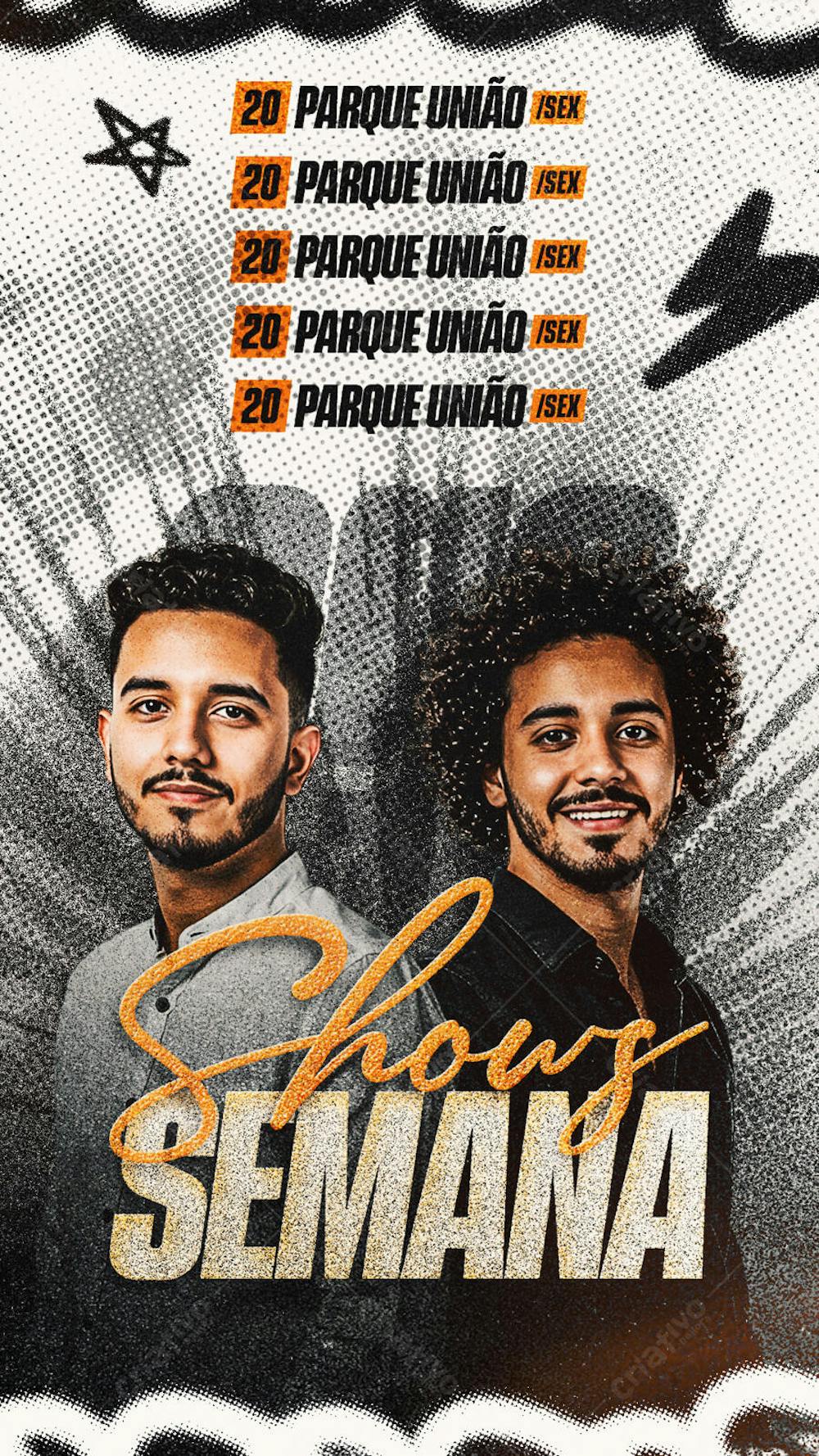 Flyer Agenda Shows Story PSD Editável02