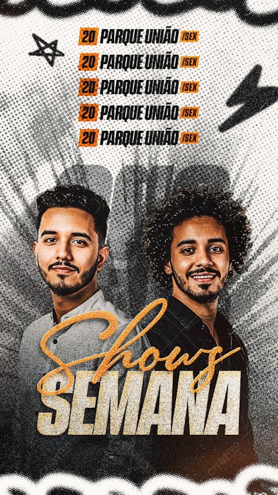Flyer Agenda Shows Story PSD Editável02