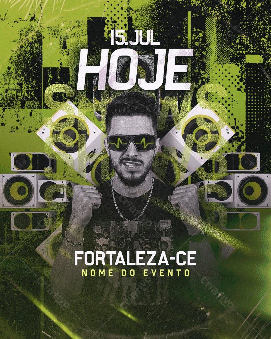 Flyer para Evento Musical em Fortaleza PSD Editável
