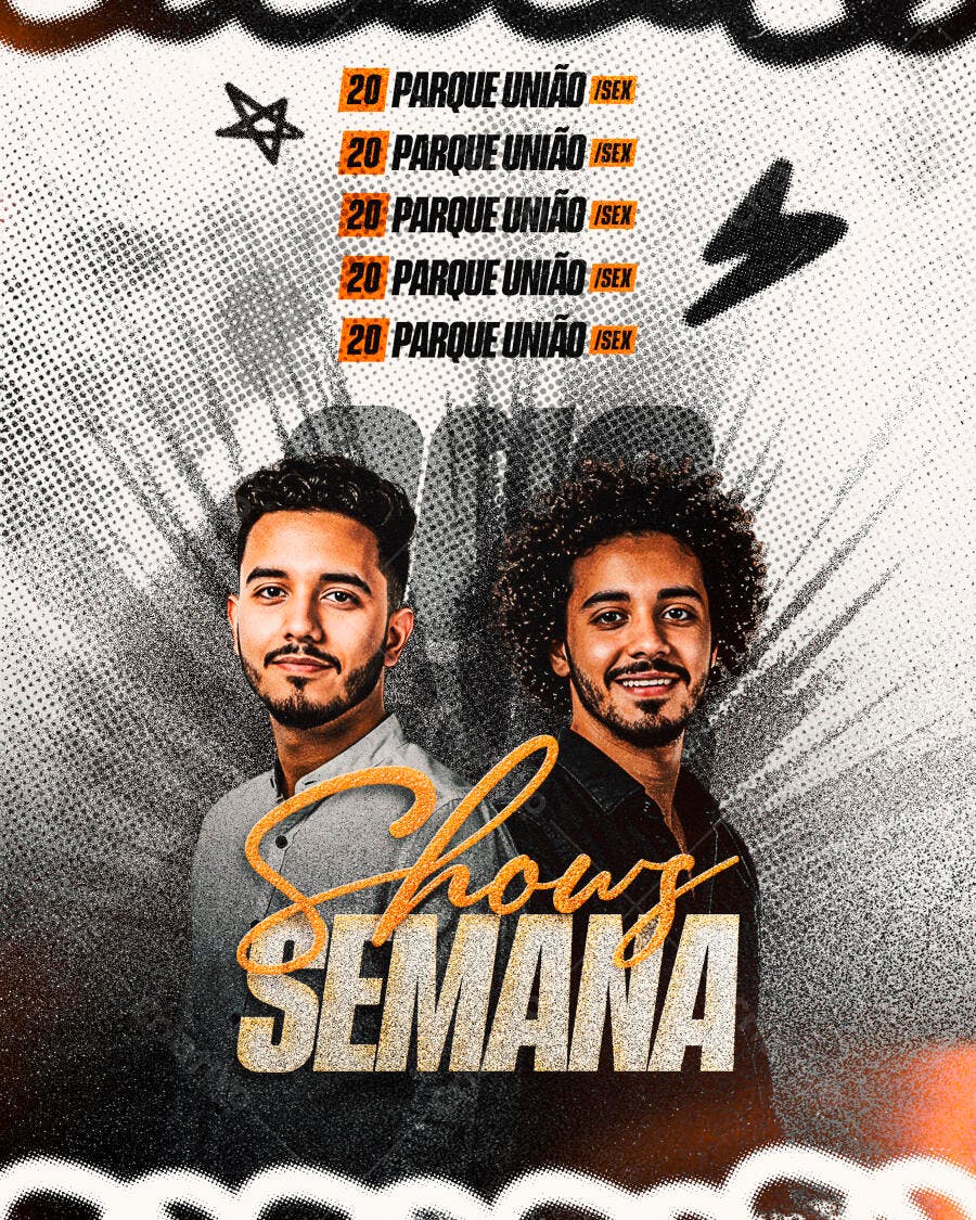 Flyer Show Semana PSD Editável