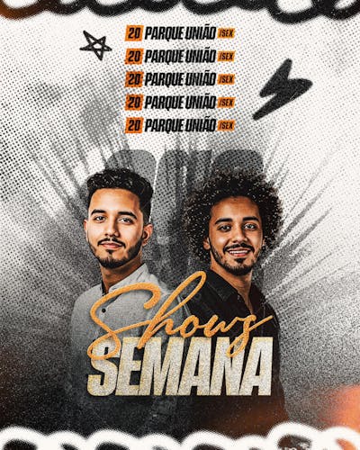 Flyer Agenda Shows Feed PSD Editável02