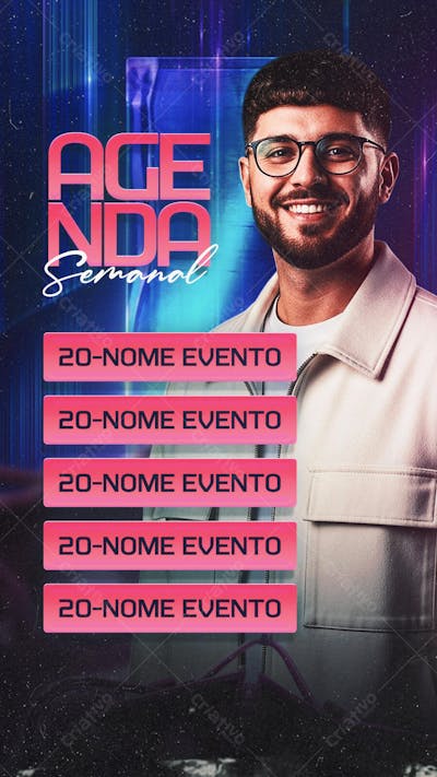 Flyer Agenda Shows Story PSD Editável03