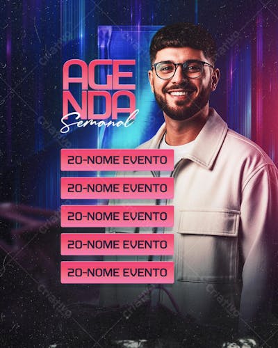 Flyer Agenda Shows Feed PSD Editável03