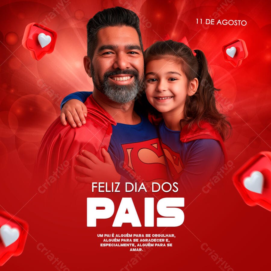 Postagem Dia dos Pais PSD Editável